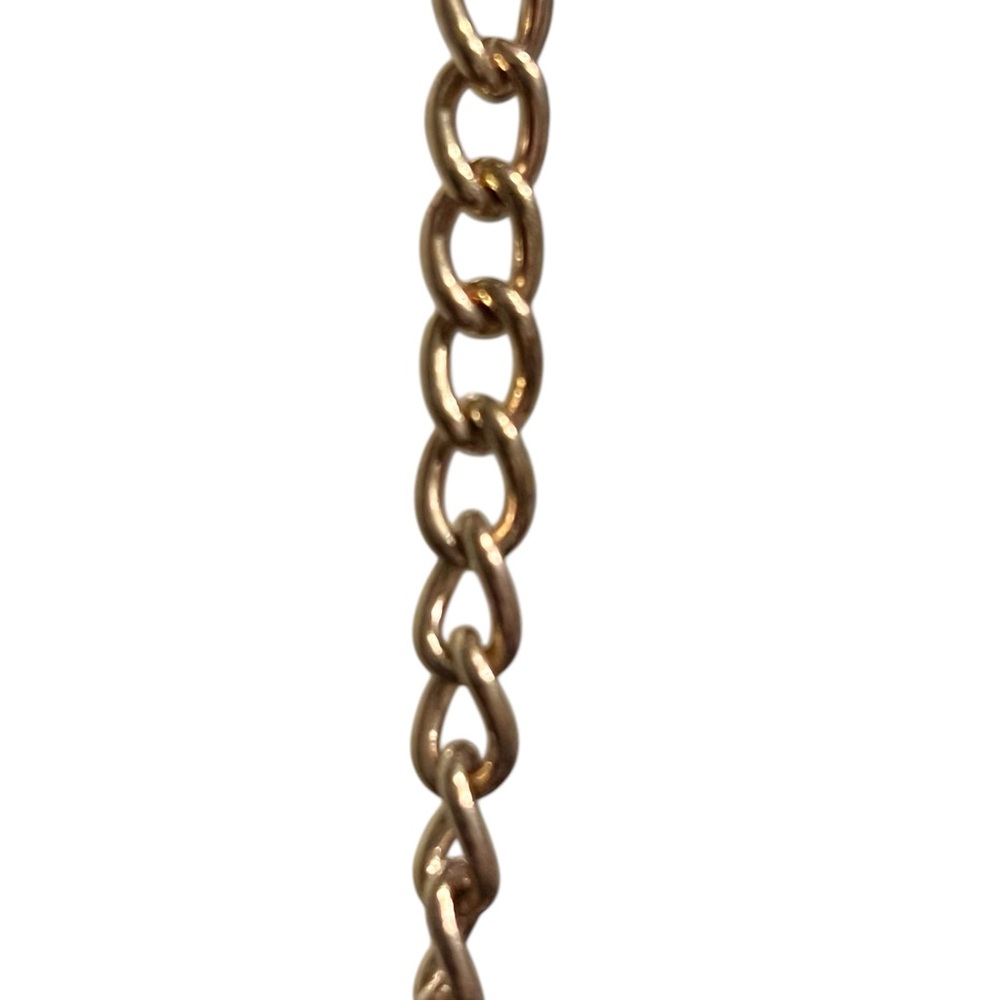 Faux Leather Cream purse with gold chain strap - Picture 3 of 6